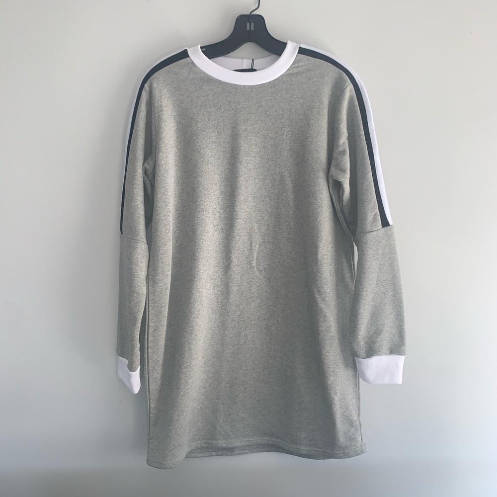 NWT PrettyLittleThing grey sweatshirt dress Size 6